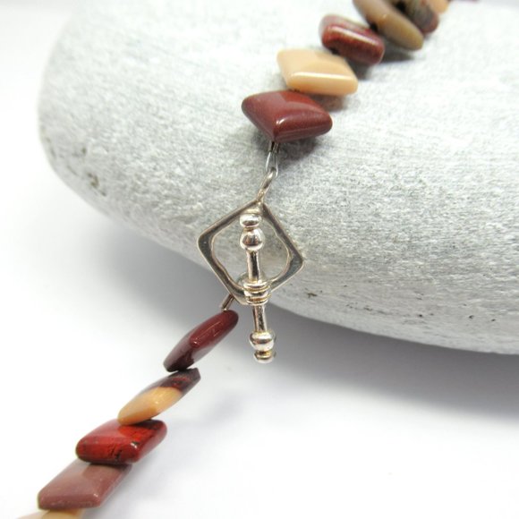 Mookite Jasper diamond necklace - Picture 5 of 9